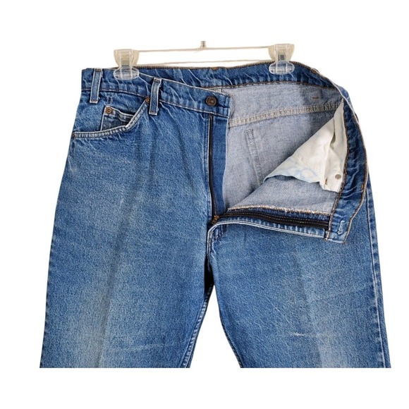 Vtg 80s Levis 509 Blue Jeans Men 38x32 Orange Tab Wide Straigh 05/87 USA (35x31) - Picture 6 of 12